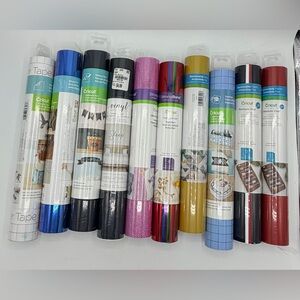 Cricut Assorted Adhesive Vinyl Rolls - Multi-Color Pack- SET OF 10 NEW SEALED